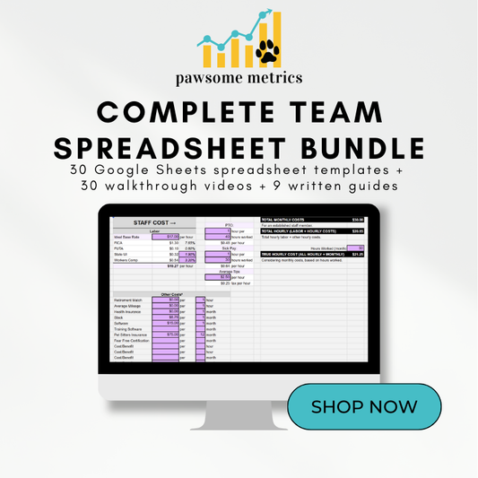 Complete Team Spreadsheet Bundle (Dog Walking and/or Pet Sitting)